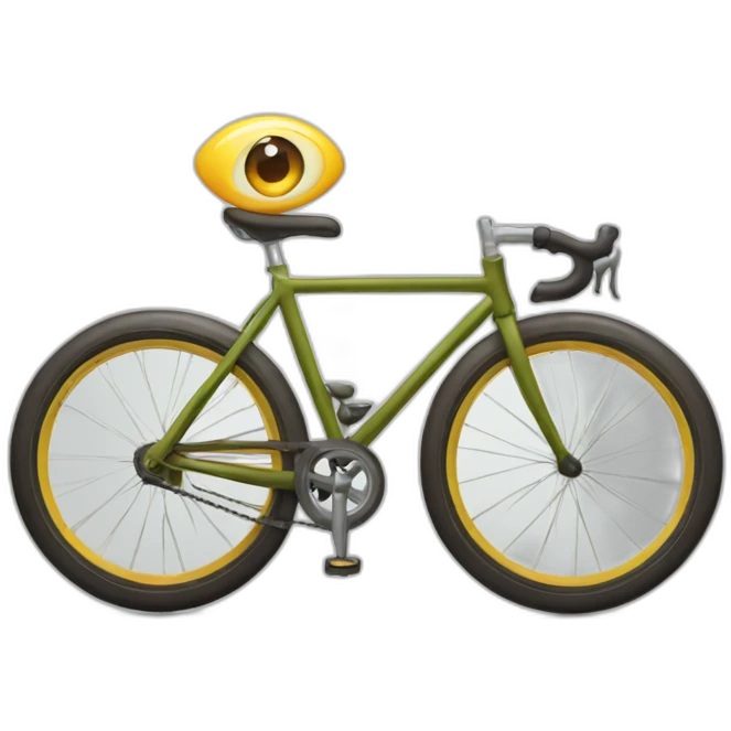 bicycle with eyes emoji