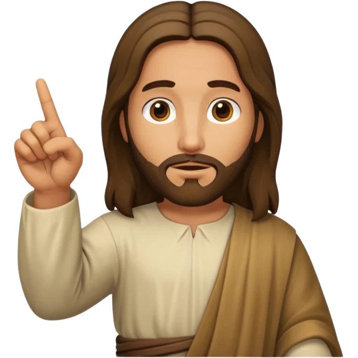 jesus pointing in front of him emoji