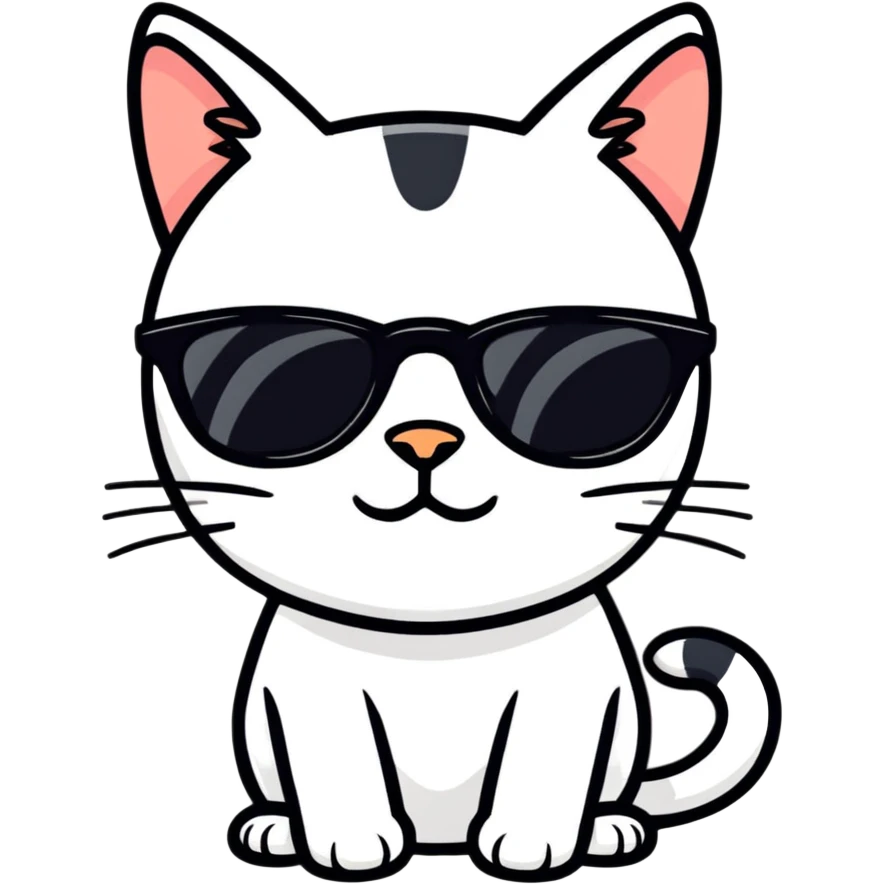 Cat with sunglasses emoji