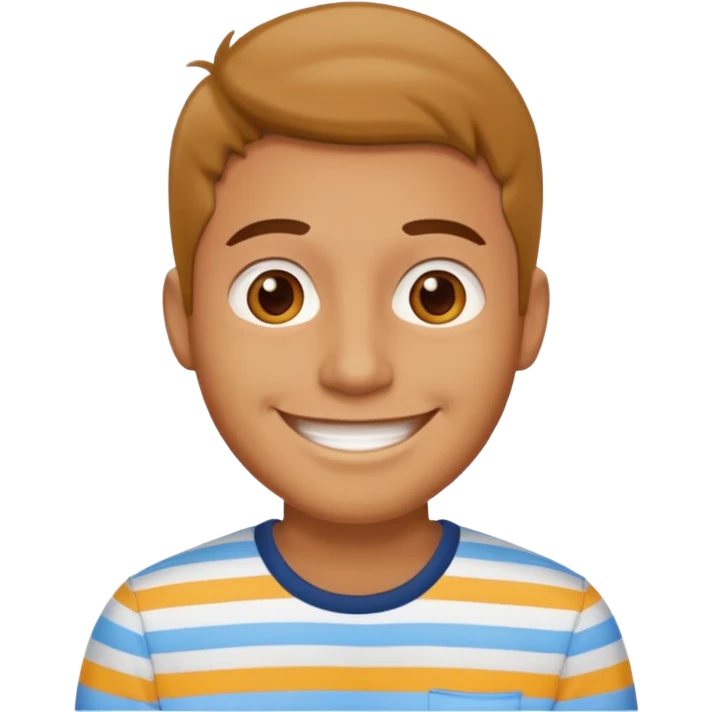 male in stripped shirt emoji
