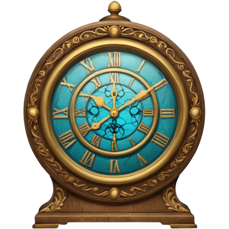 Whispering Clock old and creepy looking  emoji