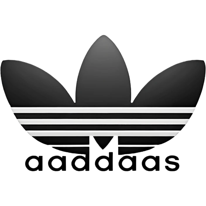 Adidas logo white three lines emoji