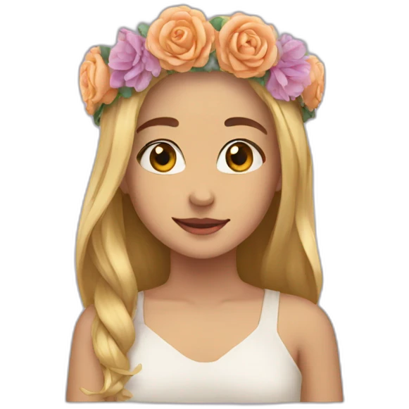 Flower crown emoji
