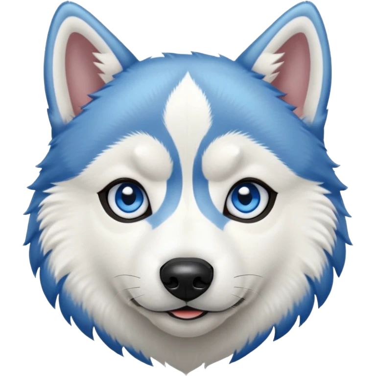 Un husky sibérien noir et blanc  emoji