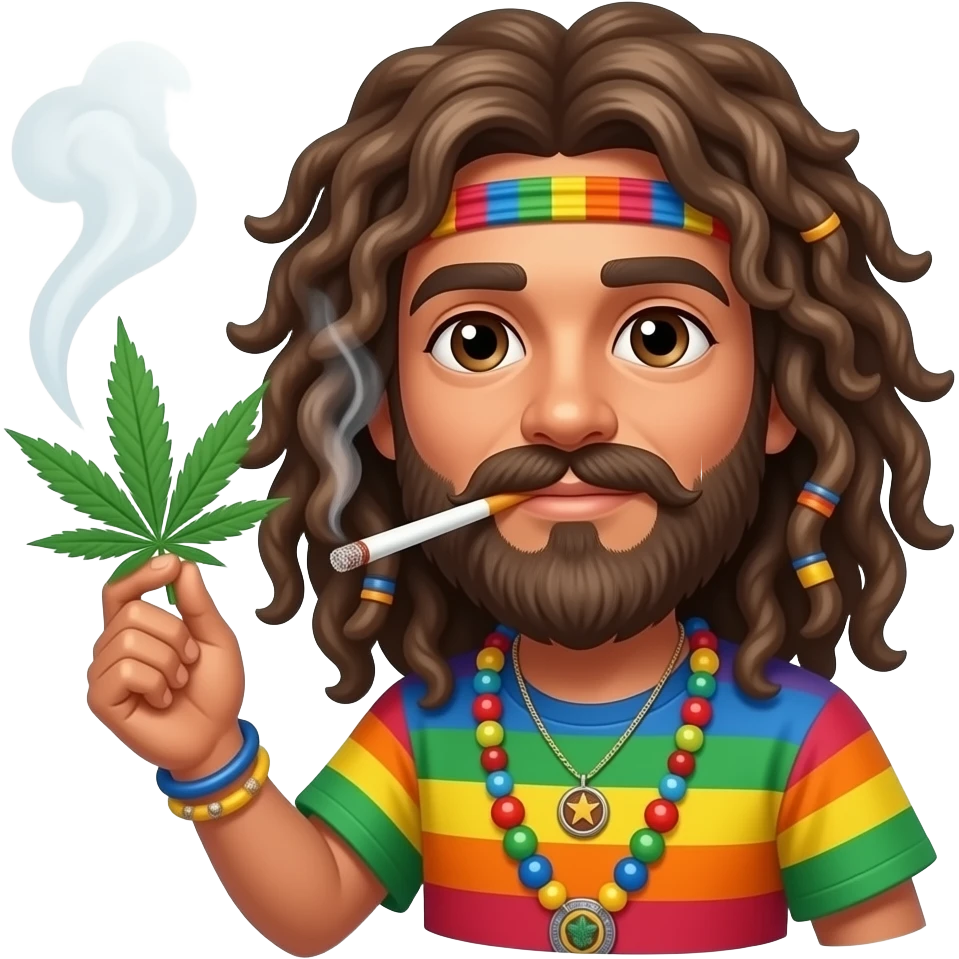 weed reggea hippie emoji
