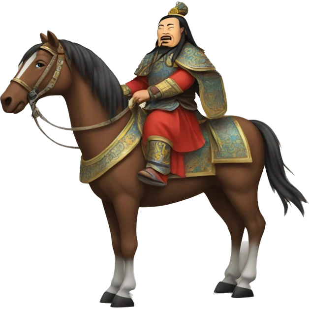 Kublai Khan on horse emoji