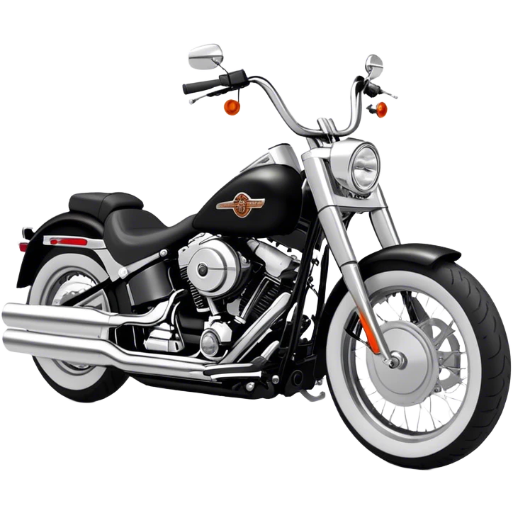 Harley-Davidson Cruiser - Harley-Davidson Softail (Model Year: 2021) (Iconic colour: Black) emoji