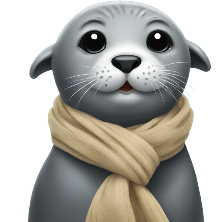 seal wearing scarf emoji