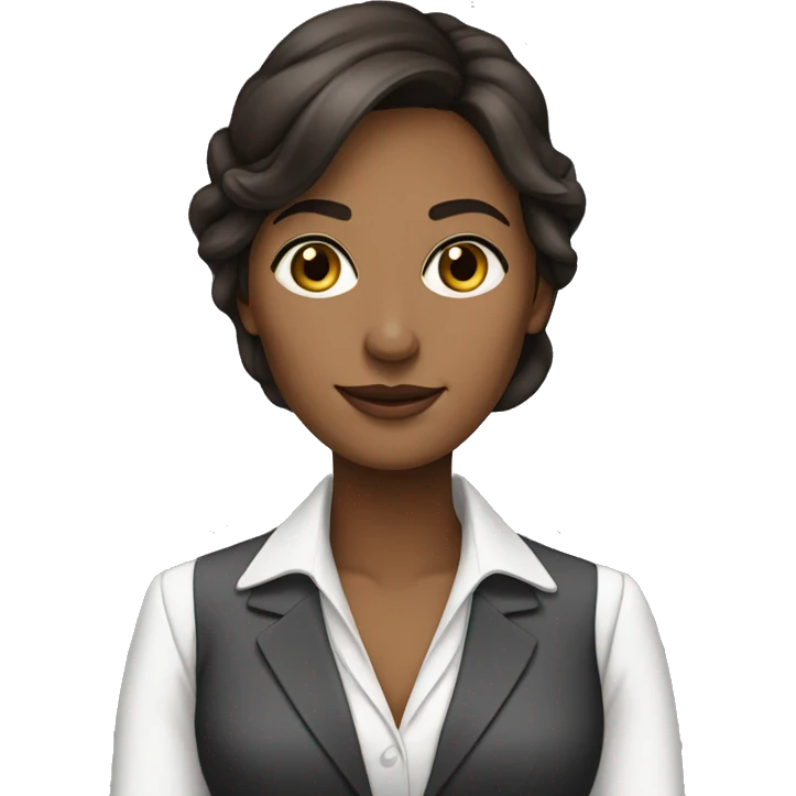 Femme d'affaires, brune avec la peau blanche emoji