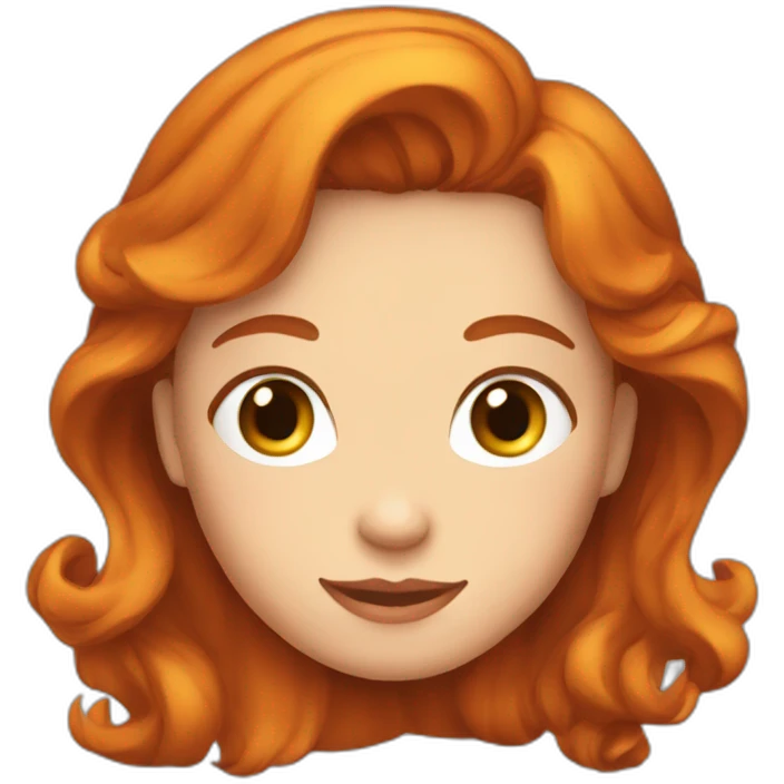 Une fille rousse folle emoji