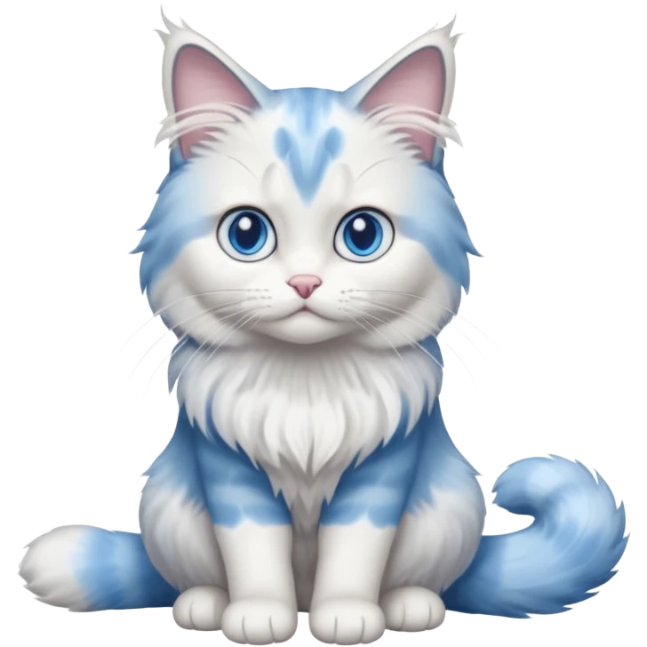 Full body Blue white ragdoll cat  emoji