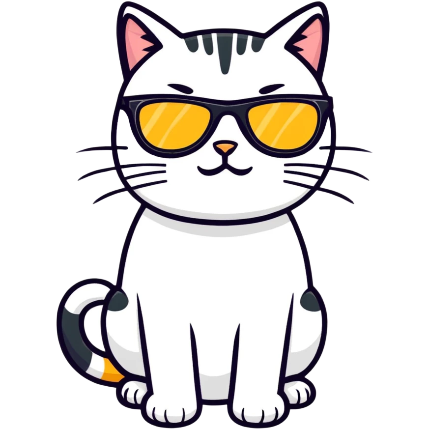 Cat with sunglasses emoji