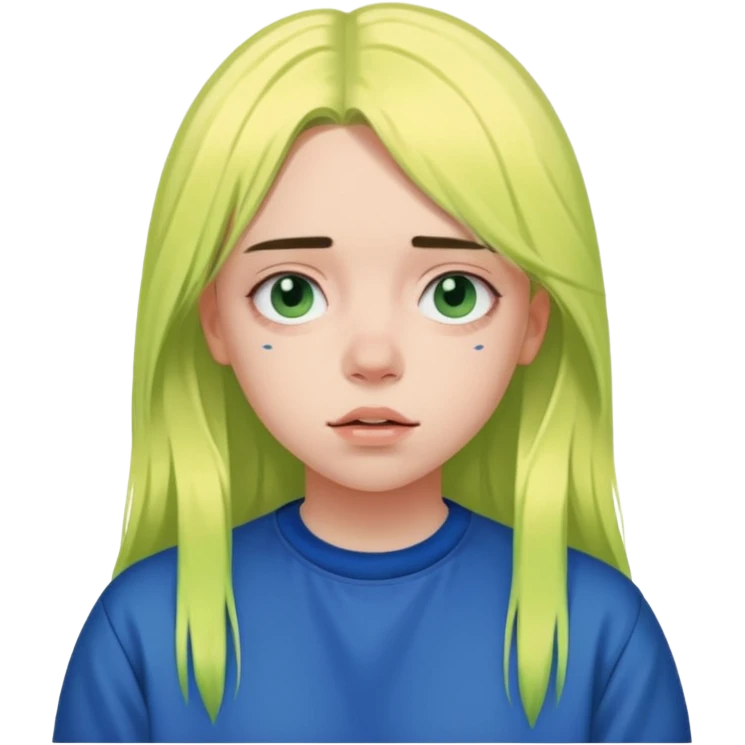 Girl listening to Billie eilish  emoji
