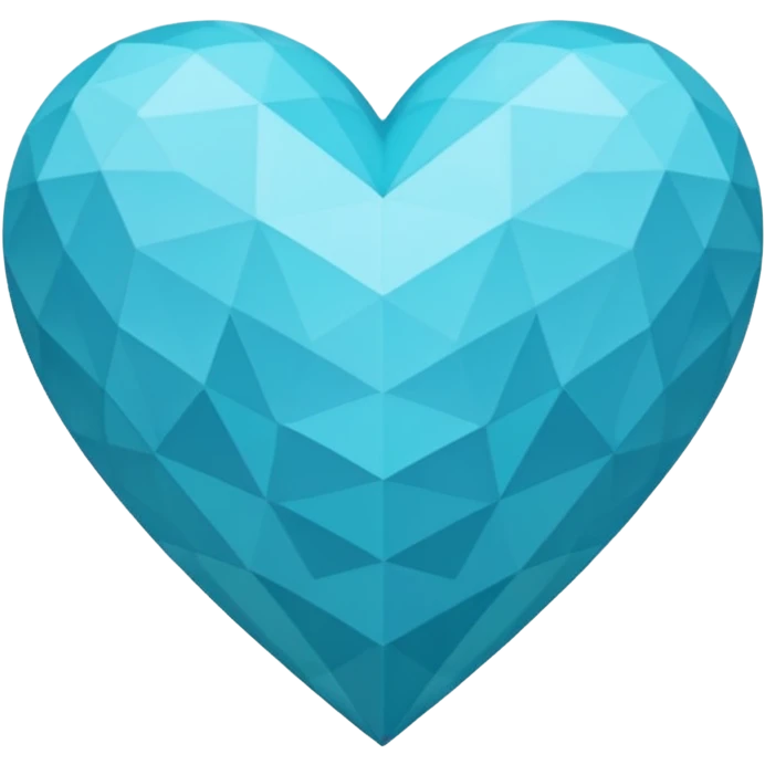 blue heart with a geometric pattern emoji