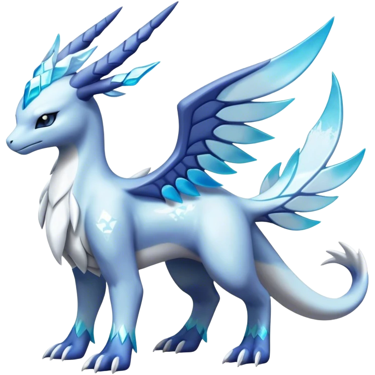 lugia-dialga-suicune-Glaceon-hybrid, full body emoji