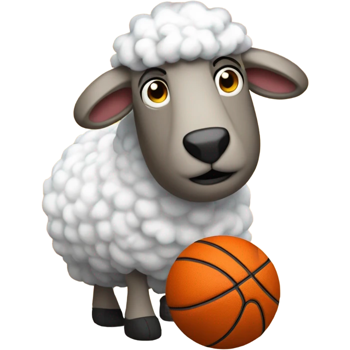 Basketball playing sheep  emoji