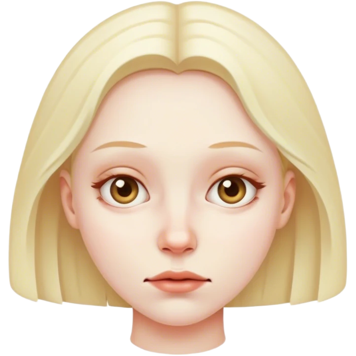Girl with swollen face  emoji