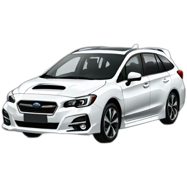 White Subaru levorg emoji