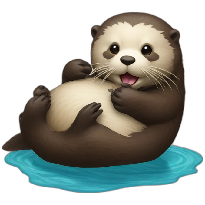 seaotter-eat emoji