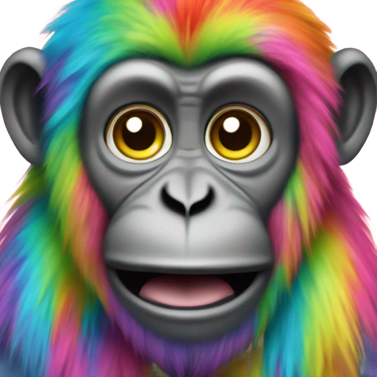 Rainbow monkey emoji
