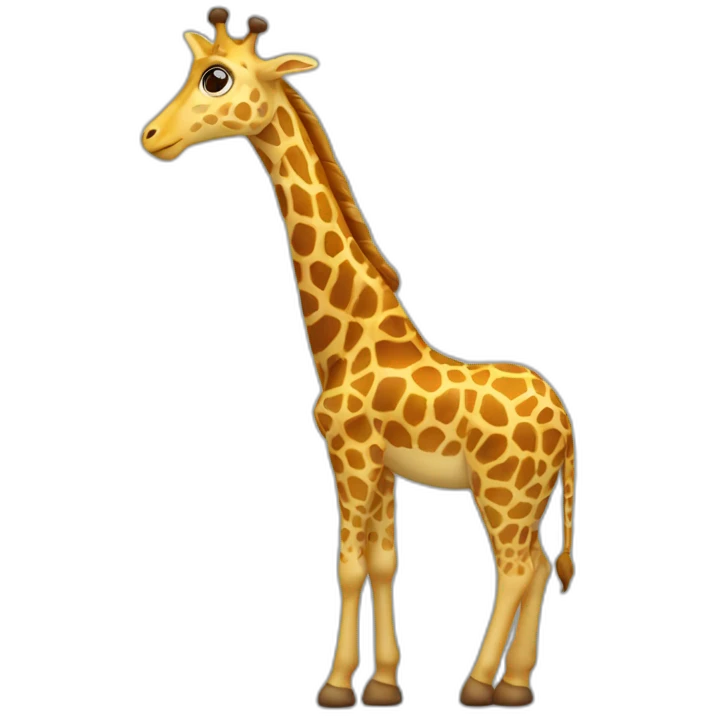 Chat sur une girafe emoji