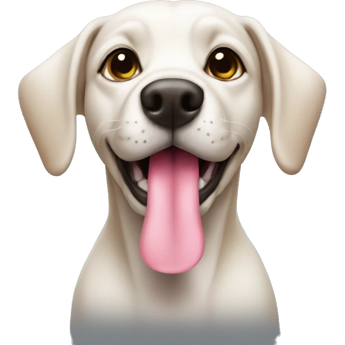 Dog with a pink nose  emoji