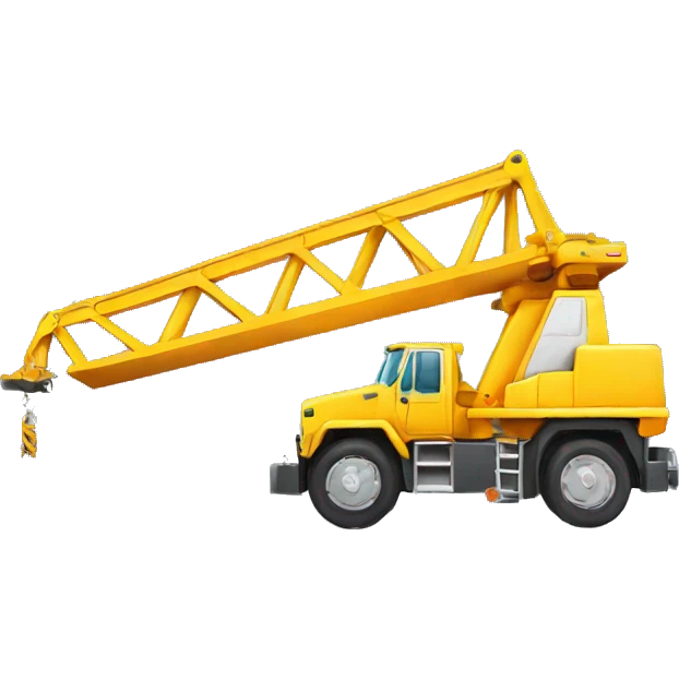 construction crane with a mustache emoji