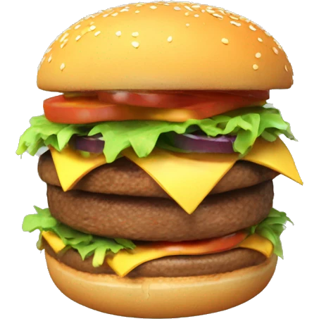 3D render burger emoji