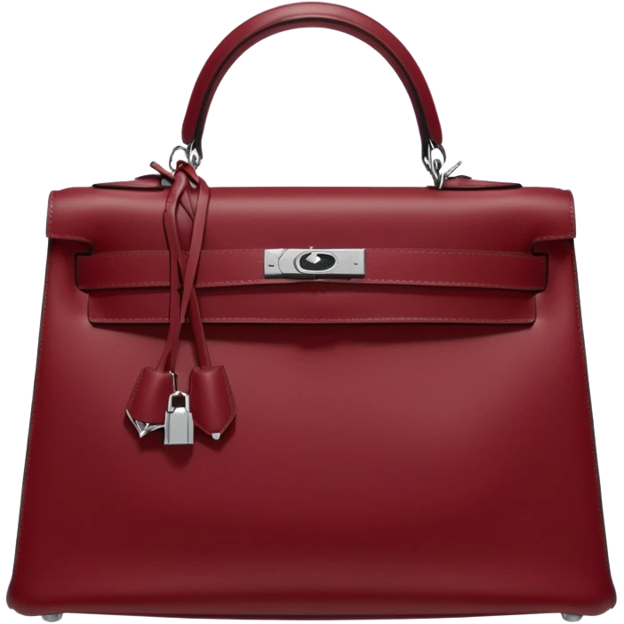 hermes kelly bag dark red silver hardware emoji