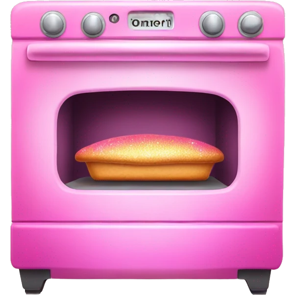 Pink ombre oven with glitter  emoji