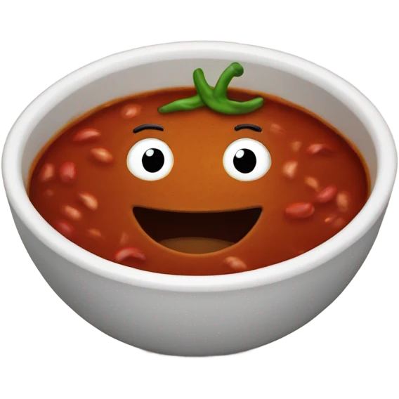 Bowl of chili smiling emoji