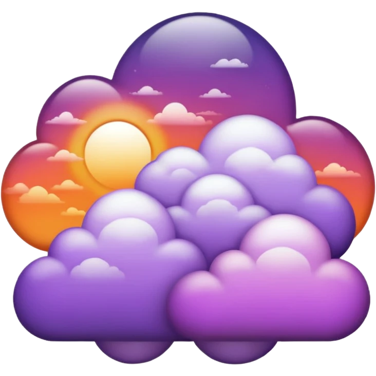Sunset with clouds emoji
