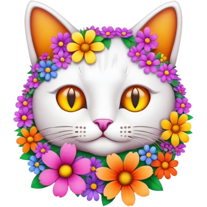 Cat flower emoji