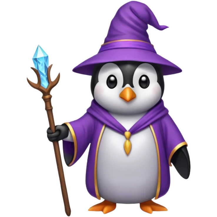 Penguin Wizard emoji