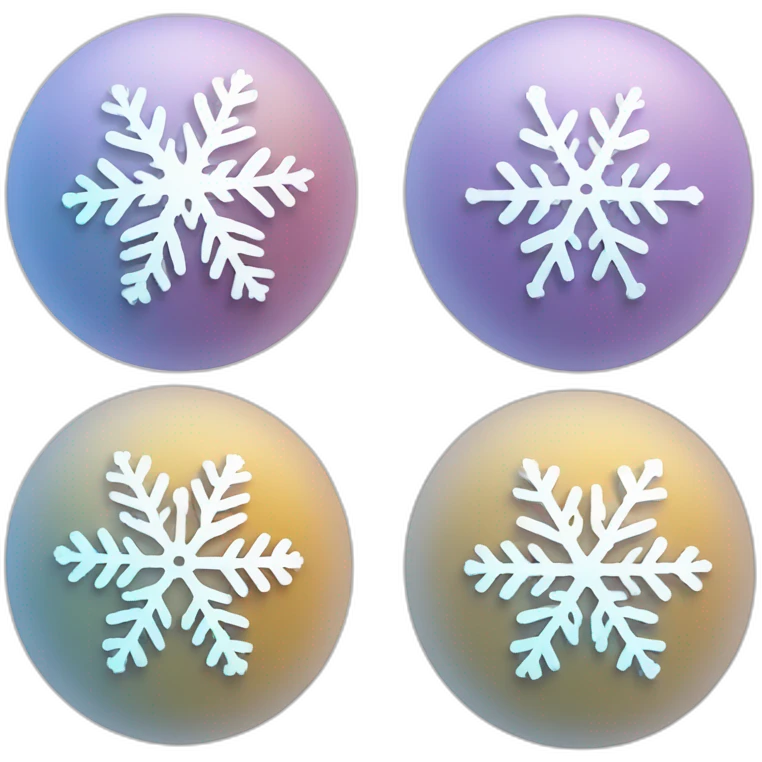 Five White Snowflakes emoji