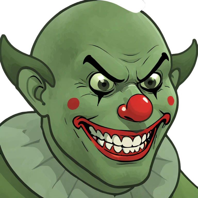 Scary clown emoji
