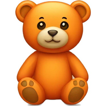 orange colour teddy bear emoji