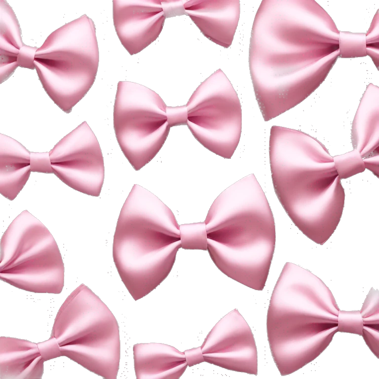 Satin bow Light pink  emoji