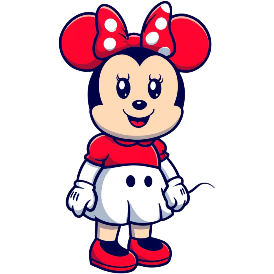 Minnie Mouse cartoonish sticker emoji