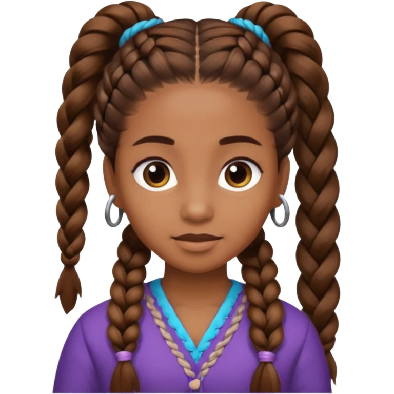 just hair braided hair tail emoji