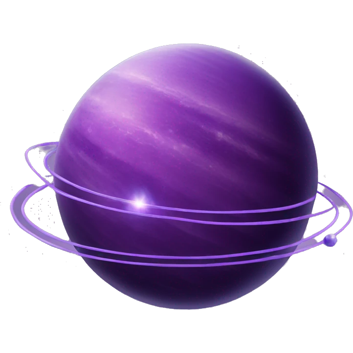 purple planet with rings emoji