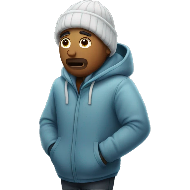 man feeling cold emoji