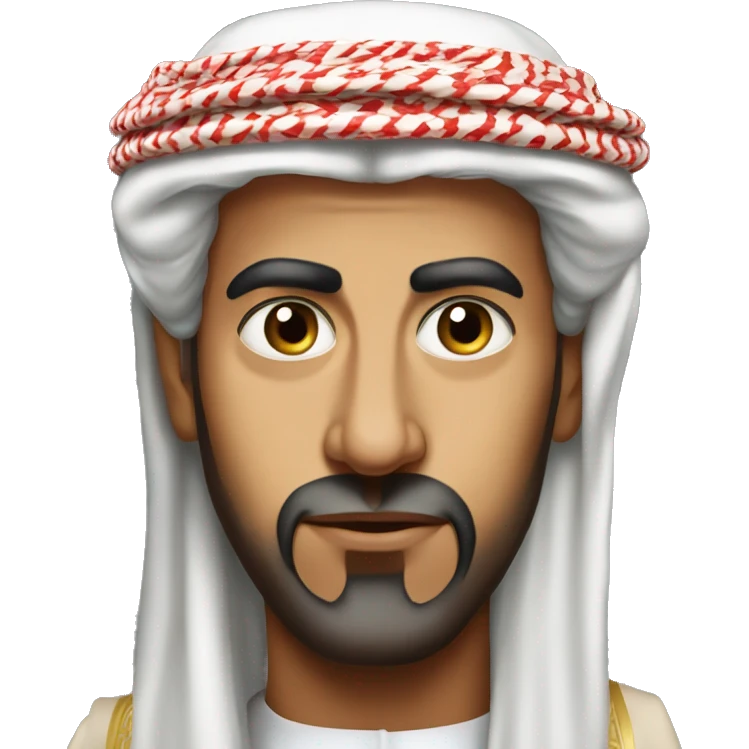 photorealistic  Faisal King of Saudi Arabia serious emoji
