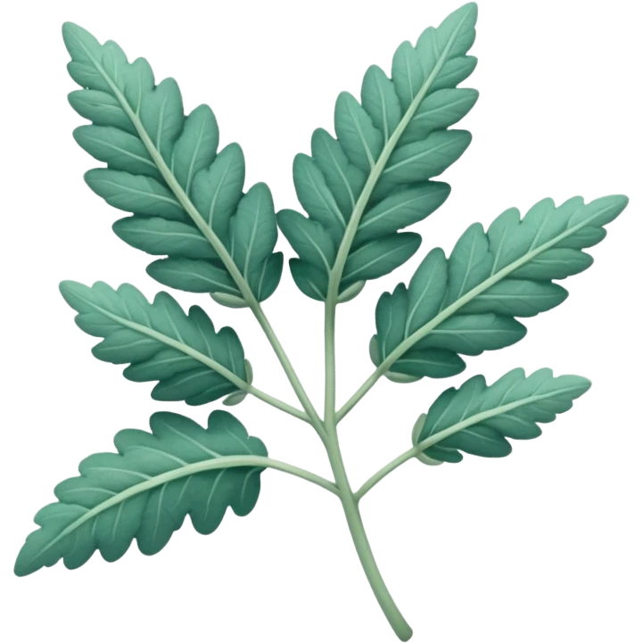 clary sage plant leaves in bluey green colour emoji