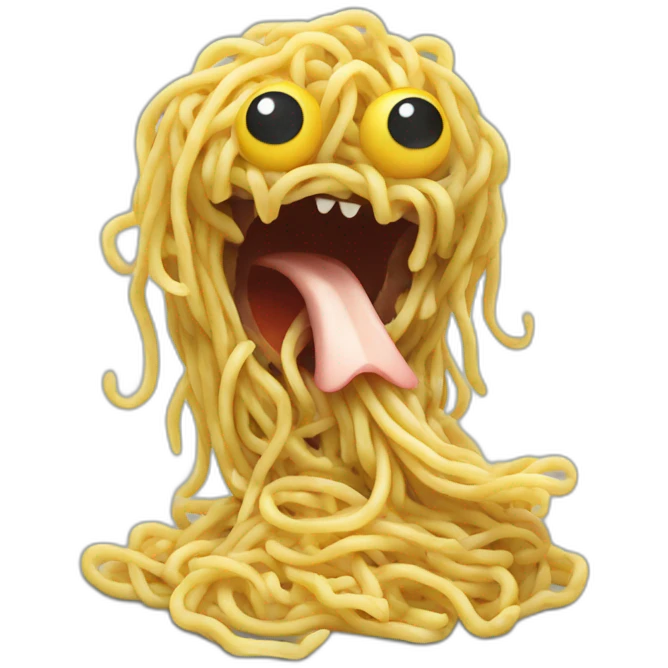 noodle monster eating duck emoji
