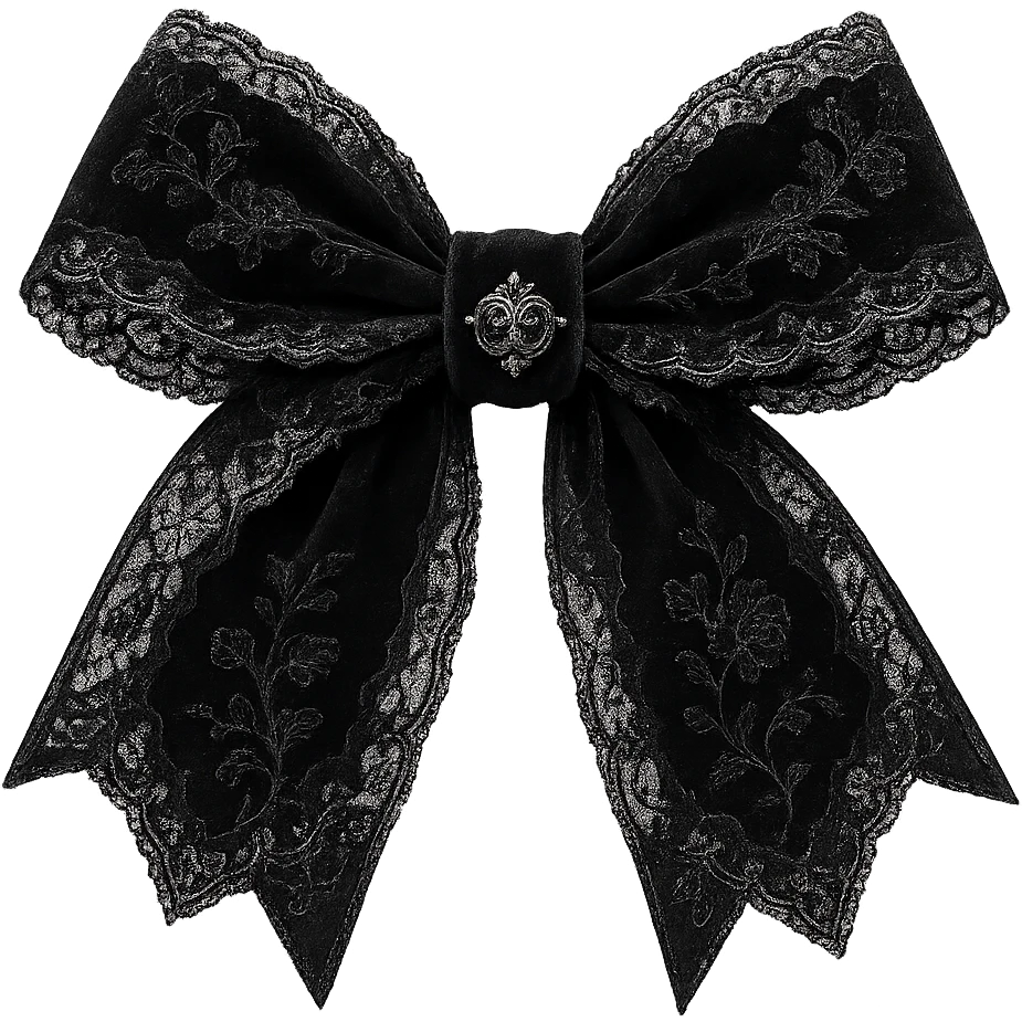 new goth bow, remove background emoji