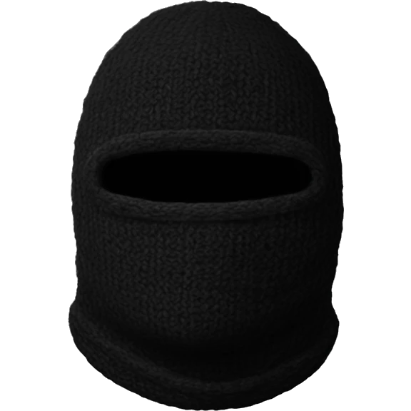 half Black wool Balaclava emoji