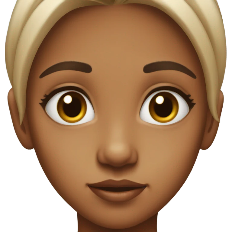 beautiful brown-eyed girl portrait emoji