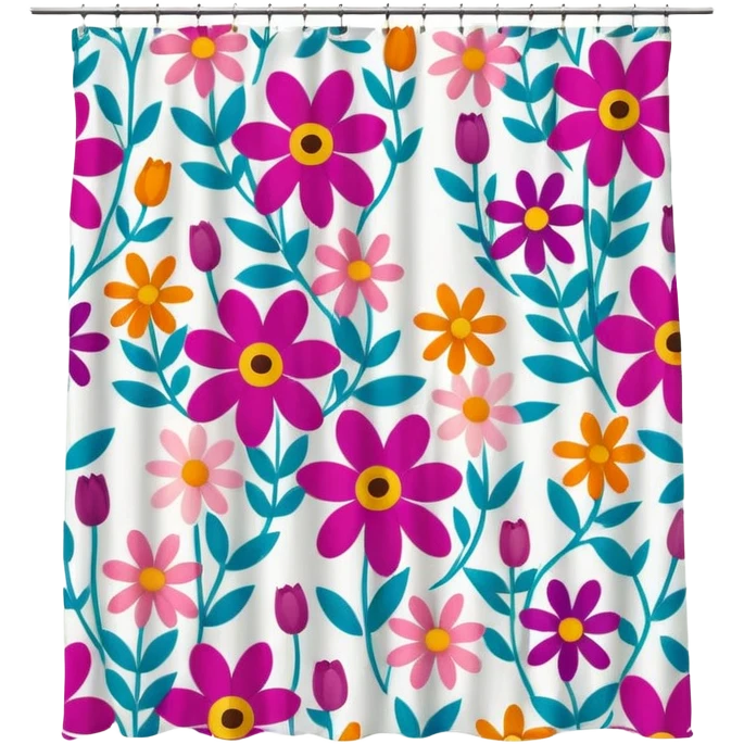 flower shower curtain emoji