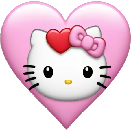 hello kitty heart emoji